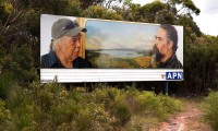 'Roy takes a breather after showing Kelton the best fishing spots' Appropriated Circumstance 2011, Waterfall NSW