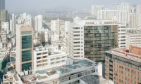 PFC02 View to harbour from apartment, Kowloon, printed 2011, 1100 x 1100 mm archival digital print, ed 10