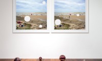 Holey #4 2005 C-Type digital photographs, aluminium, cast vinyl, wooden plinths, unique work