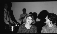 Telling 1986, Jenny Plumbstead (Jane Pauley) and Brigit Kitchen (Maria Shriver), Yuji Sone now behind orchestra